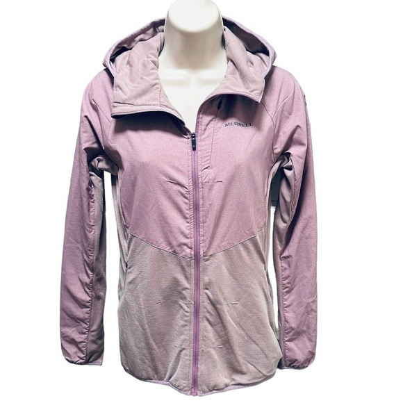 MERRELL Full Zip Up Hooded Jacket Lightweight Warm Polartec Wind Breaker x-small - Picture 1 of 9